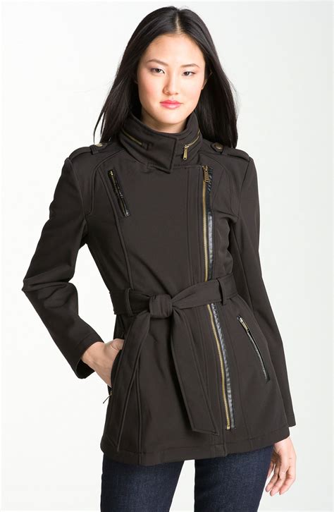 satin trench coat michael michael kors|michael kors trench coat nordstrom.